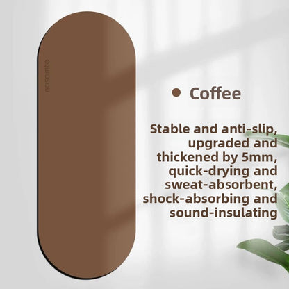 Oval Yoga Mat — 8mm Thick, Non-Slip Rubber Base