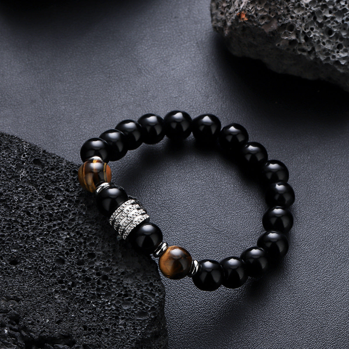 Vintage Beads Necklace Bracelet Set for Men