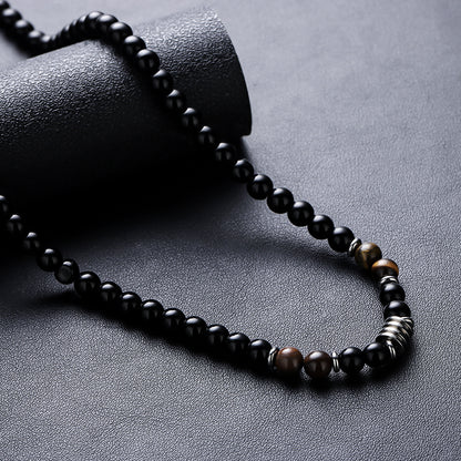 Vintage Beads Necklace Bracelet Set for Men