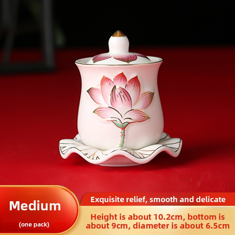 Ceramic Buddhist Altar Offering Cup