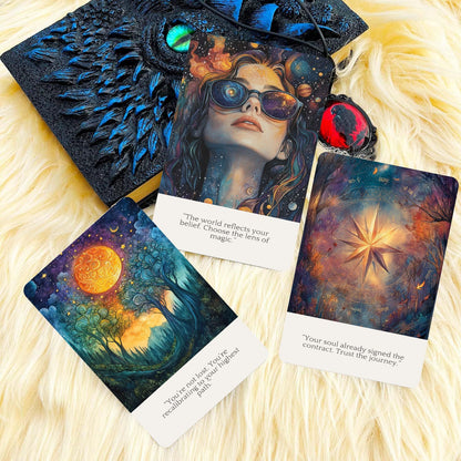 English Tarot Cards with Cosmic Theme