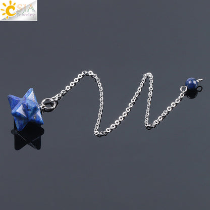 Merkabah Gemstone Pendulum