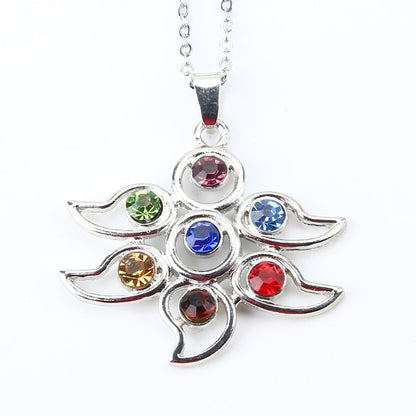 7 Chakra Crystal Healing Point Pendant Necklace