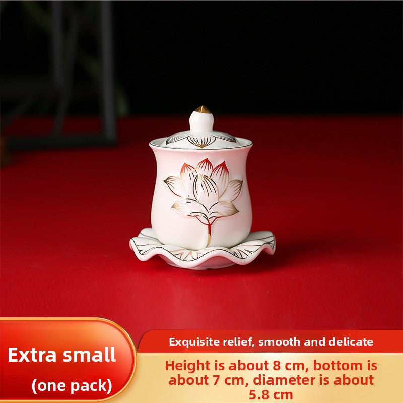 Ceramic Buddhist Altar Offering Cup