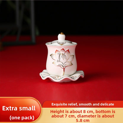 Ceramic Buddhist Altar Offering Cup