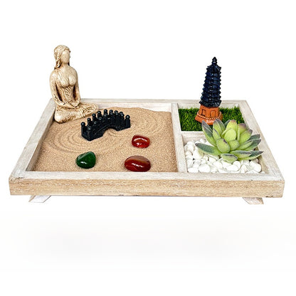 Zen Sand Tray Resin Home Decor Buddha Statue Ornament