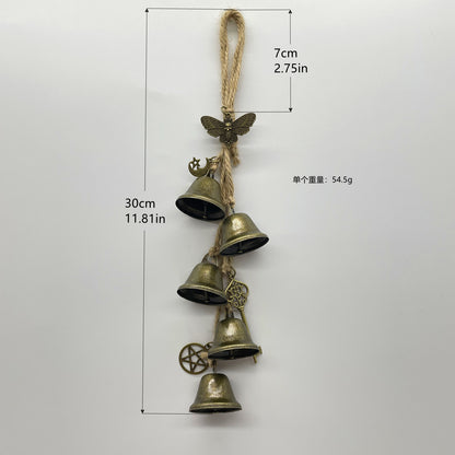 Witch Bell Door Handle Protection Pendant Good Luck Vine Wind Chime Outdoor Wind Chime Door Christmas Bell Hanging Decoration String