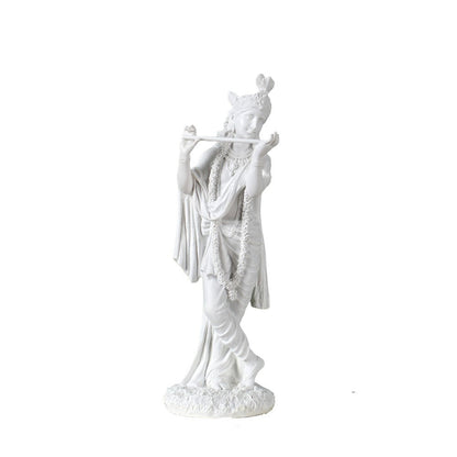 Krishna Hand-Painted Resin Statue | Hindu Deity | Altar & Home Decor