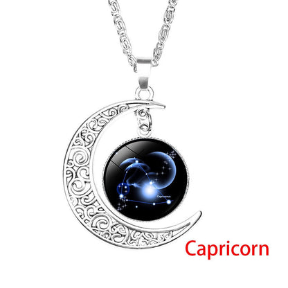Galaxy Constellation Zodiac Pendant Necklace