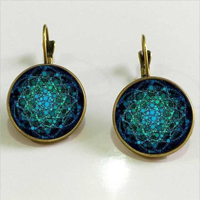 Flower of Life Glass Dome Pendant Necklace