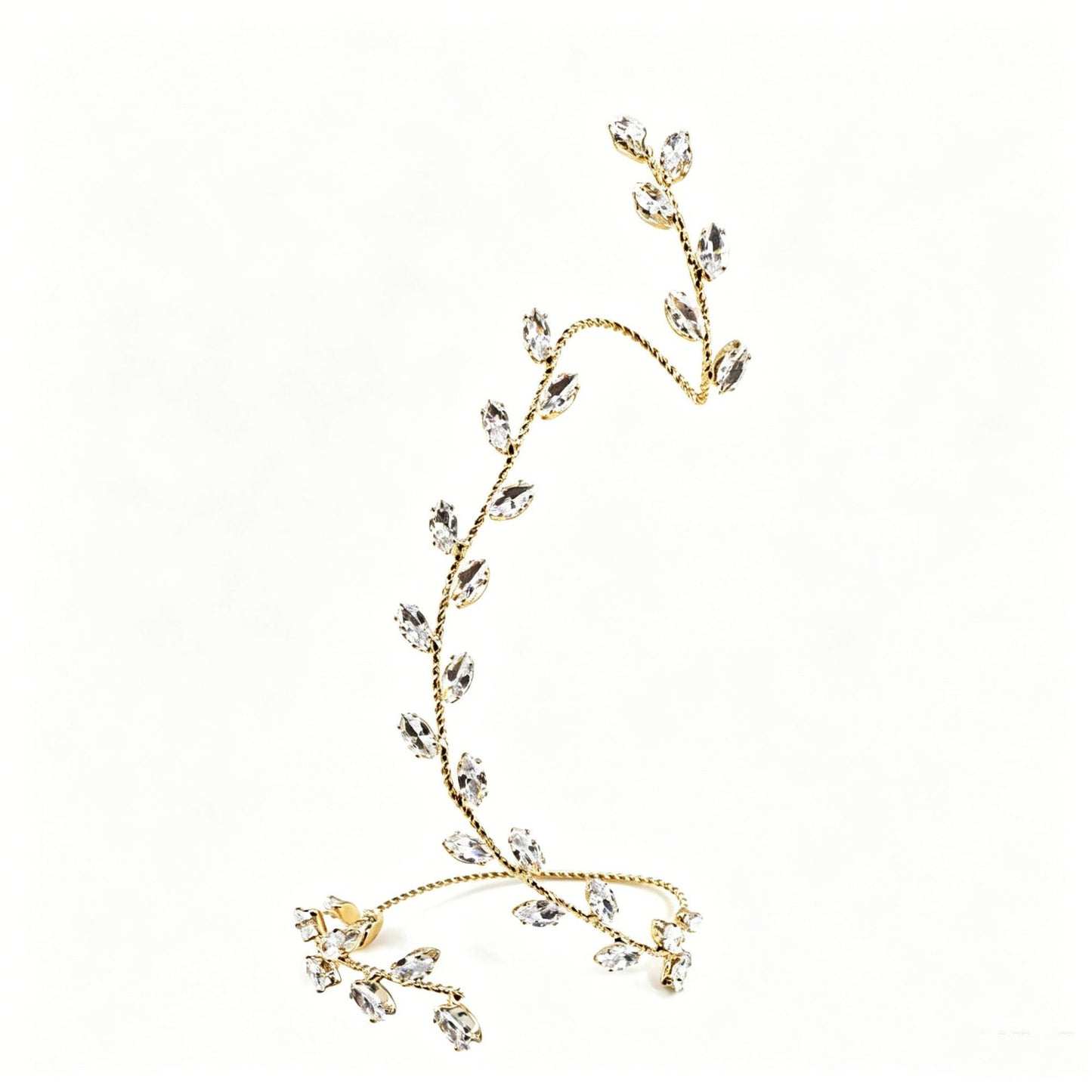 Rhinestone Leaf Bracelet for Women