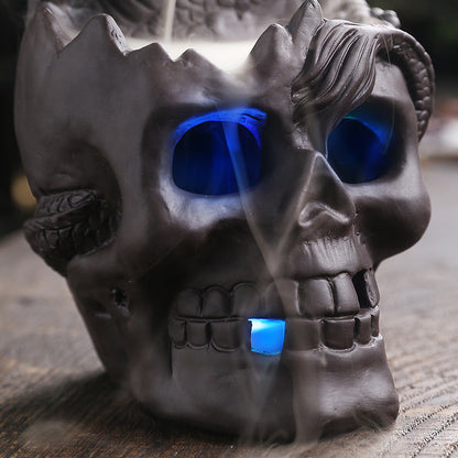 Skull Dragon LED Backflow Incense Burner