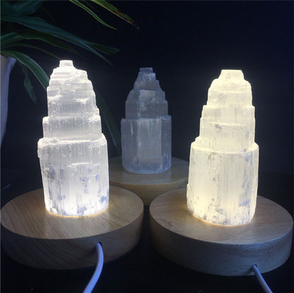 Natural Crystal Tower Lamp