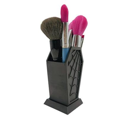 Cross-Border Gothic Coffin-Shaped Spider Web Makeup Brush Holder Bedroom Dresser Decoration Ornaments Creative Ornaments