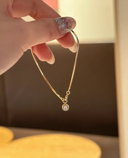 Geometric Bubble Diamond Snake Bone Bracelet