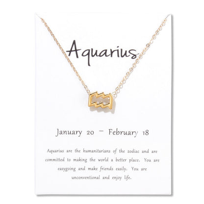 Zodiac Constellation Pendant Necklace