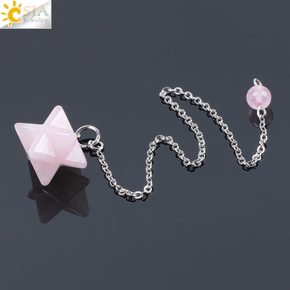 Merkabah Gemstone Pendulum