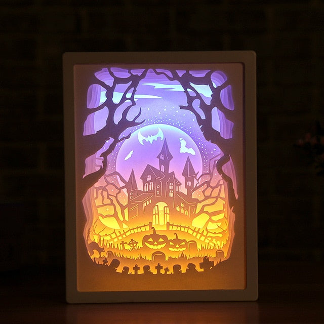 3D Paper Carving LED Night Light