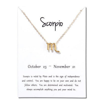 Zodiac Constellation Pendant Necklace