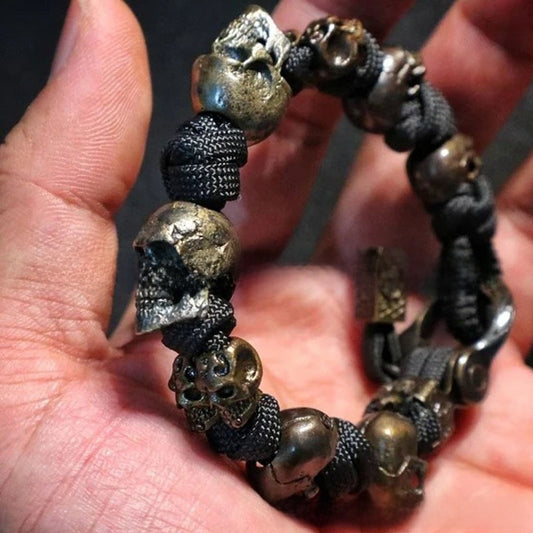 Gothic Skull Paracord Bracelet Handmade