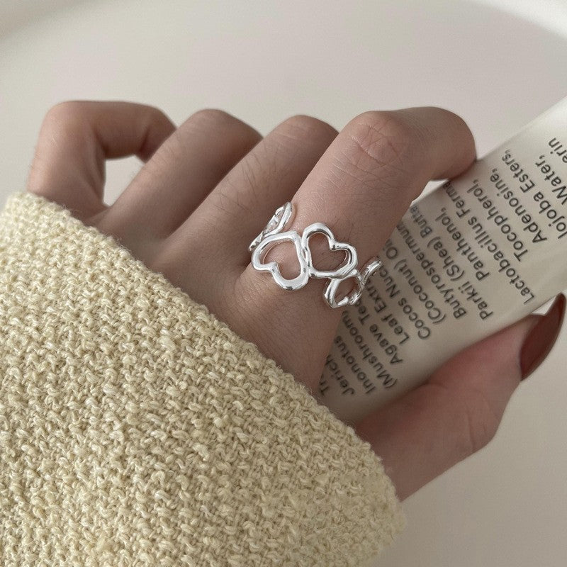 Geometric 925 Sterling Silver Adjustable Ring