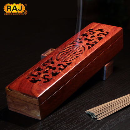 Hand-Carved Rosewood Incense Box