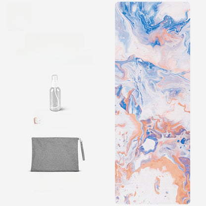 Foldable Suede Yoga Mat — Natural Rubber Base