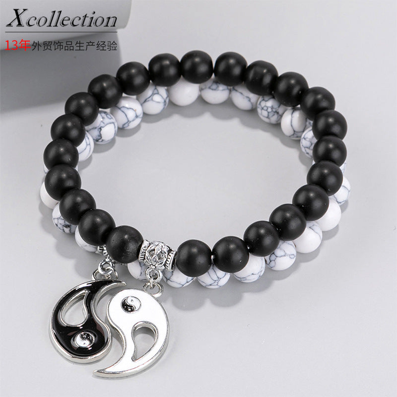 Heart Magnetic Couple Bracelet Set for Women and Men