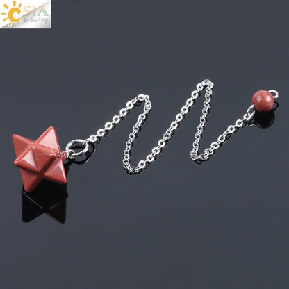Merkabah Gemstone Pendulum