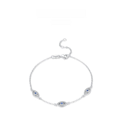 S925 Sterling Silver Evil Eye Bracelet