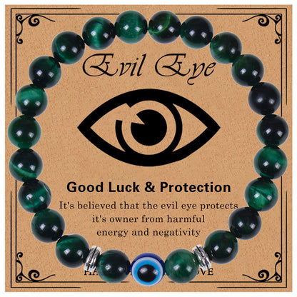 Evil Eye Tiger Eye Stone Bracelet
