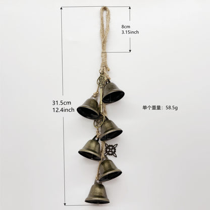Witch Bell Door Handle Protection Pendant Good Luck Vine Wind Chime Outdoor Wind Chime Door Christmas Bell Hanging Decoration String