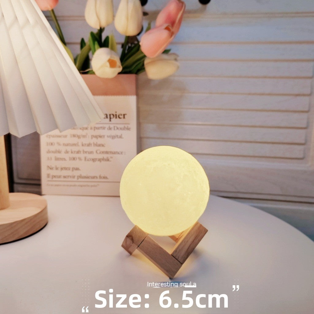 Moon Planet Night Light | Bedroom & Desk Decor | DIY Paint Option