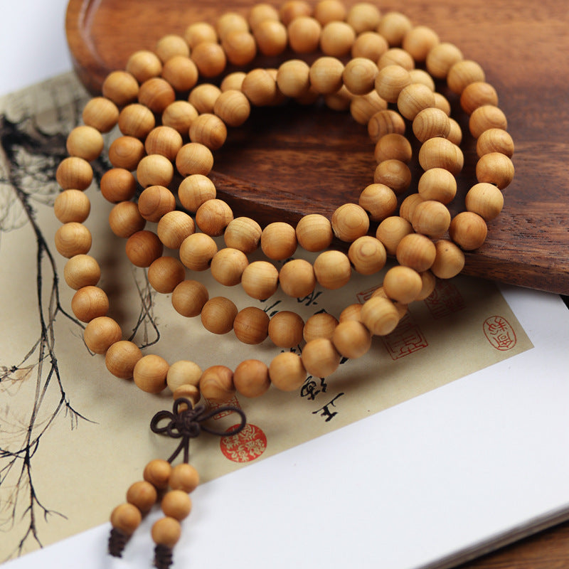 Taihang Yabei Wood 108 Bead Buddhist Rosary Bracelet | Handcrafted | 7 Sizes
