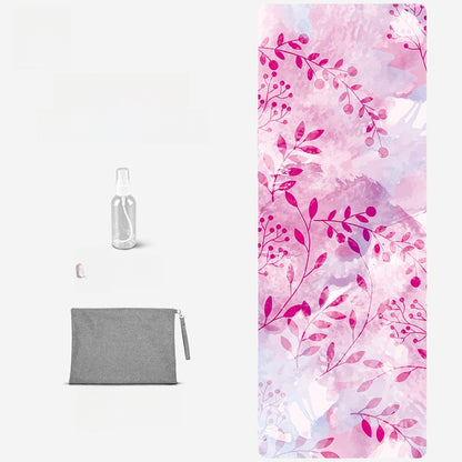 Foldable Suede Yoga Mat — Natural Rubber Base