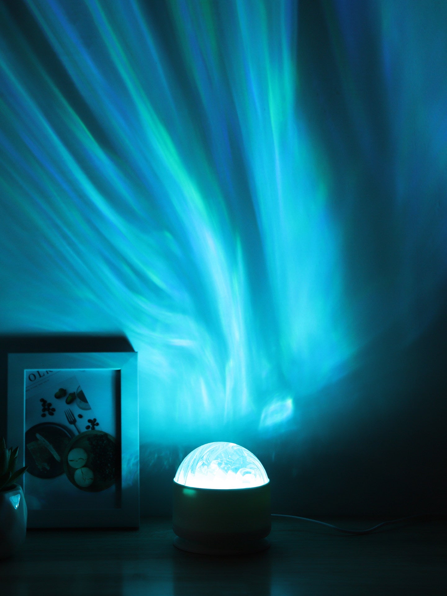 Water Ripple & Aurora Projection Night Light