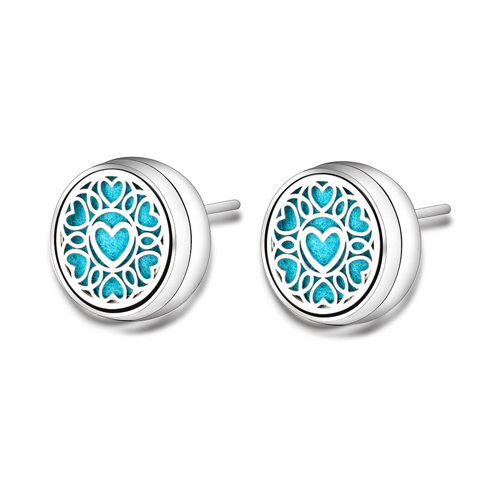 Stainless Steel Angel Wings Aromatherapy Earrings