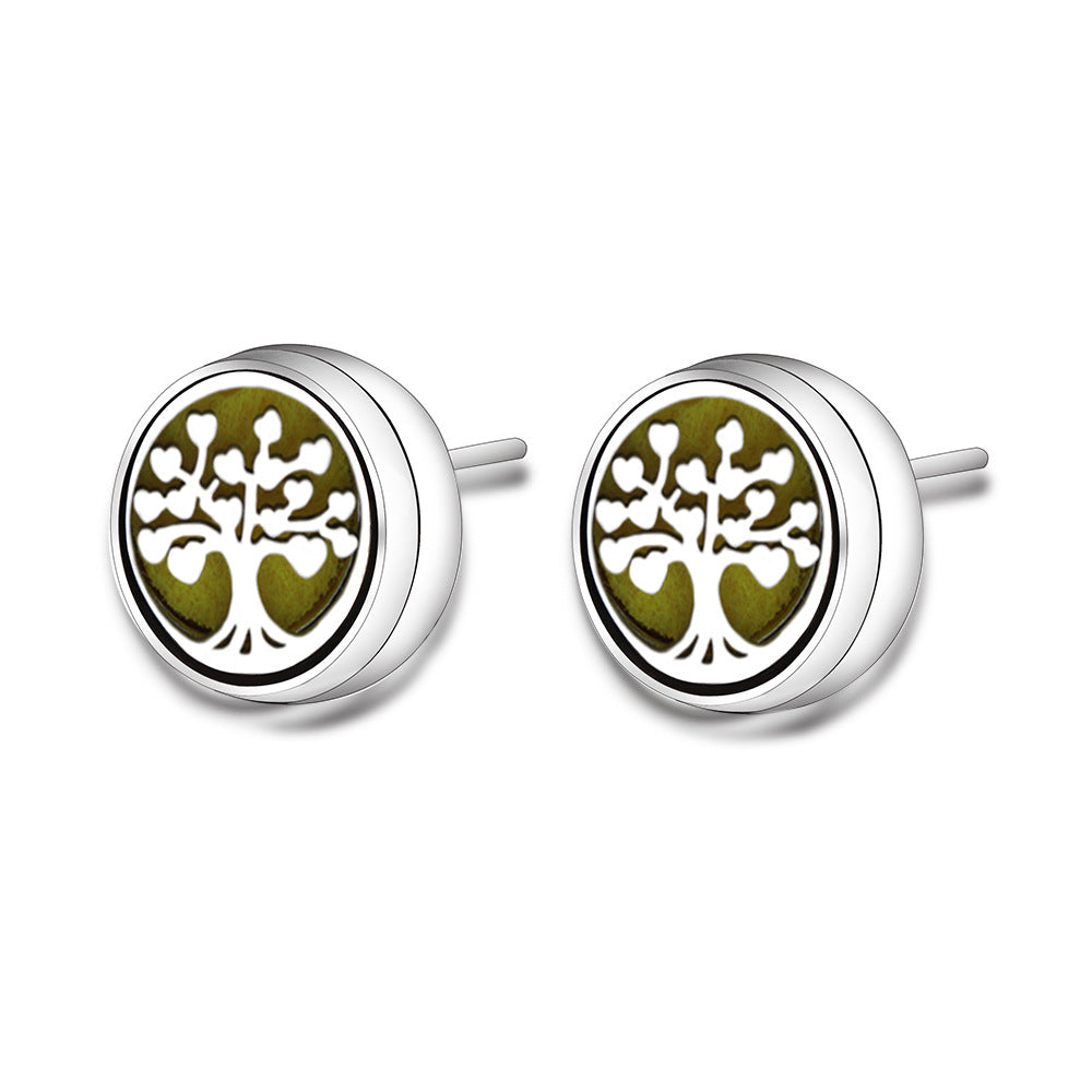 Stainless Steel Angel Wings Aromatherapy Earrings