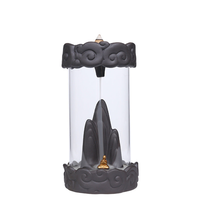 Auspicious Cloud Purple Sand Backflow Incense Burner