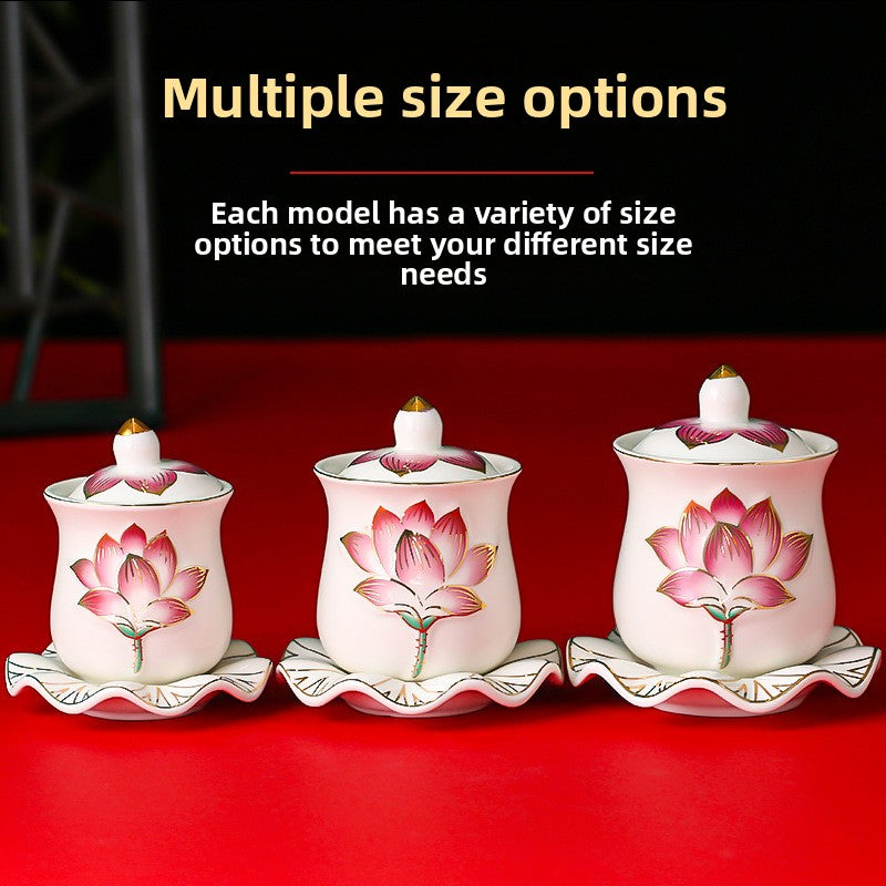 Ceramic Buddhist Altar Offering Cup