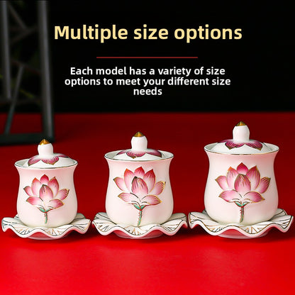 Ceramic Buddhist Altar Offering Cup