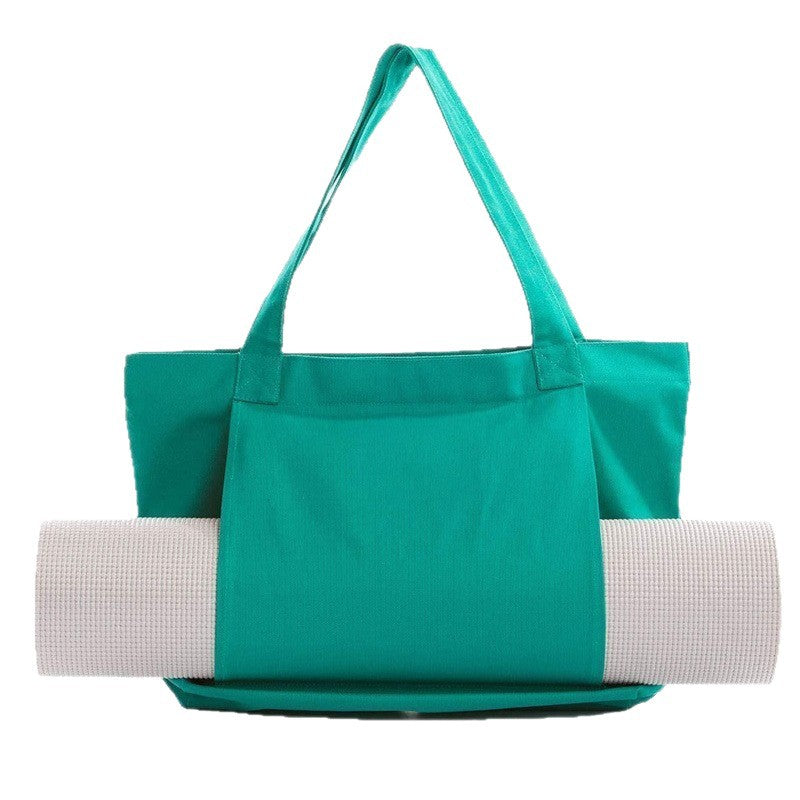 Canvas Yoga Mat Bag with Shoulder Strap & Inner Pocket