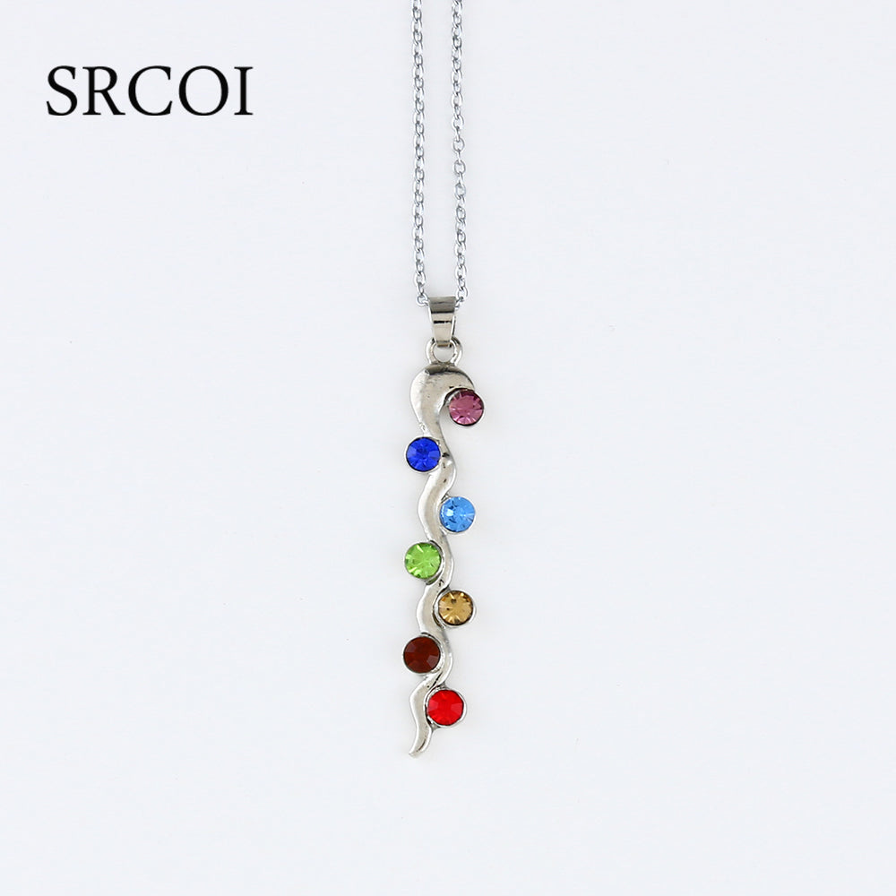 7 Chakra Crystal Healing Point Pendant Necklace