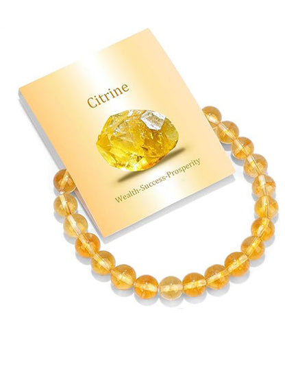 8mm Natural Stone Elastic Crystal Bracelet Set