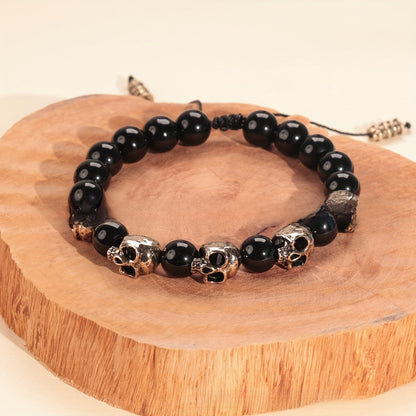 Gothic Skull Paracord Bracelet Handmade
