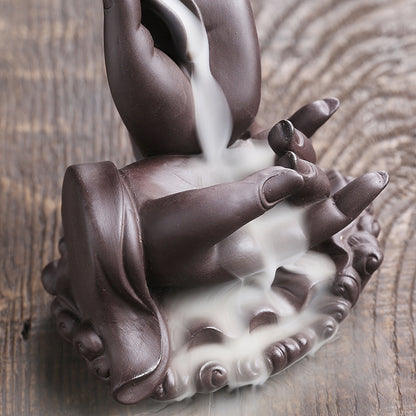 Bergamot Hand Purple Sand Backflow Incense Burner