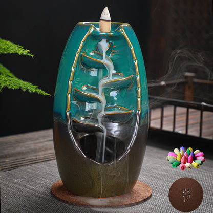 Backflow Incense Burner — Kiln Glaze Ceramic