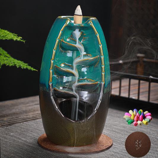 Backflow Incense Burner — Kiln Glaze Ceramic