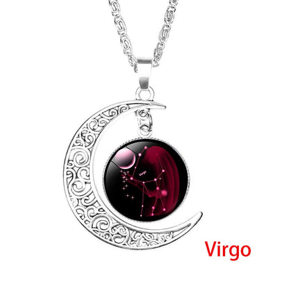 Galaxy Constellation Zodiac Pendant Necklace