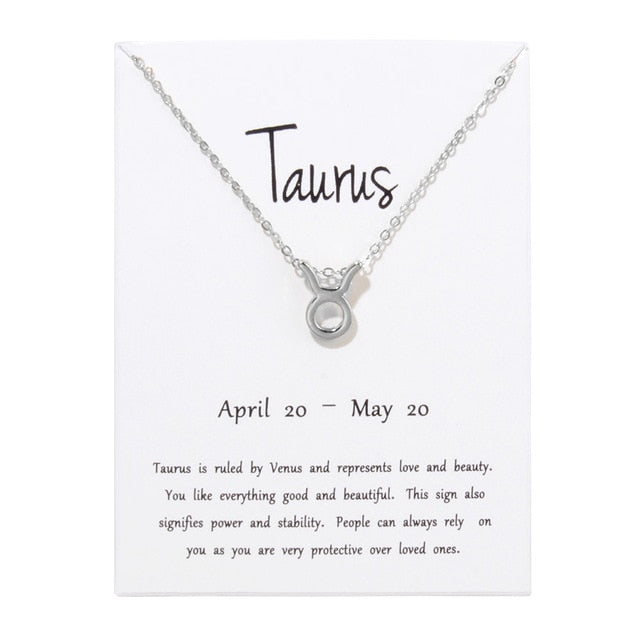 Zodiac Constellation Pendant Necklace